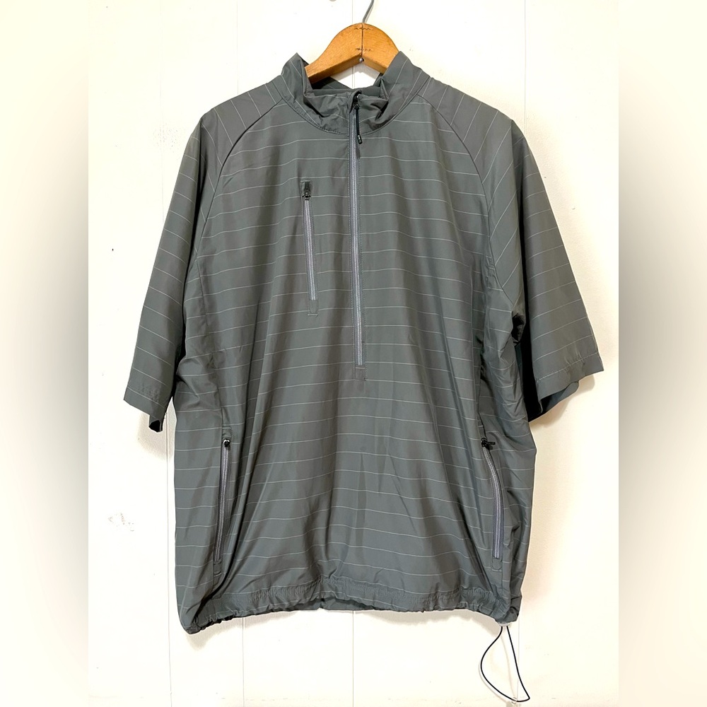 Antigua Mens Cyclone Wind Weatherproof 1/2 Zip Shirt Jacket M